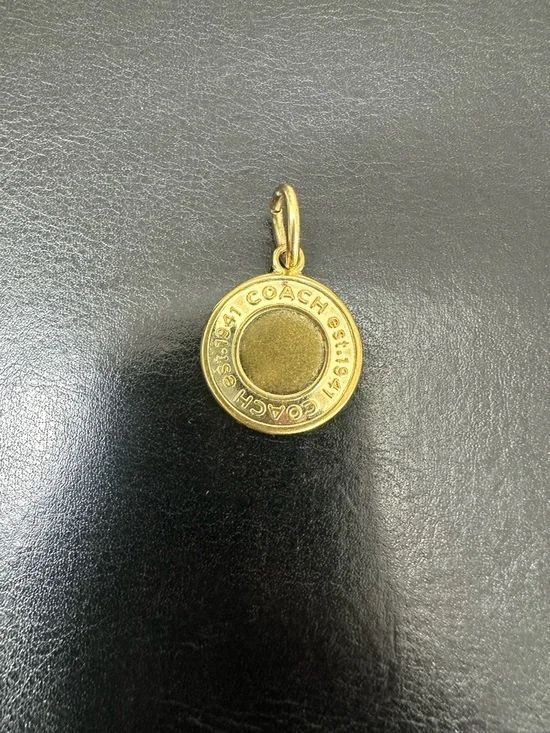 Coach Round brass bag charm - Picture 1 of 4